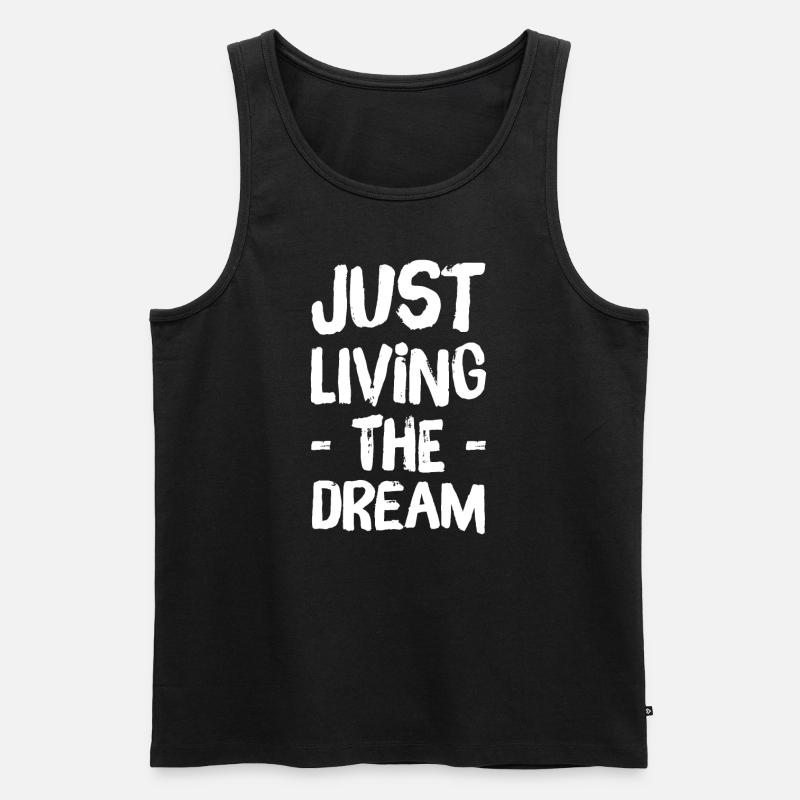 Einfach den Traum leben - Männer Premium Bio Tank Top - Schwarz