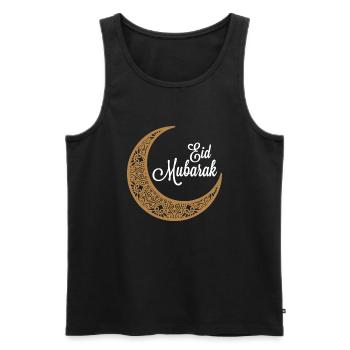 Fêtes islamiques de l’Aïd Moubarak-Aïd Al Fitr - Débardeur bio Premium Homme - noir - Devant - AI Model Male 178 light (178cm)