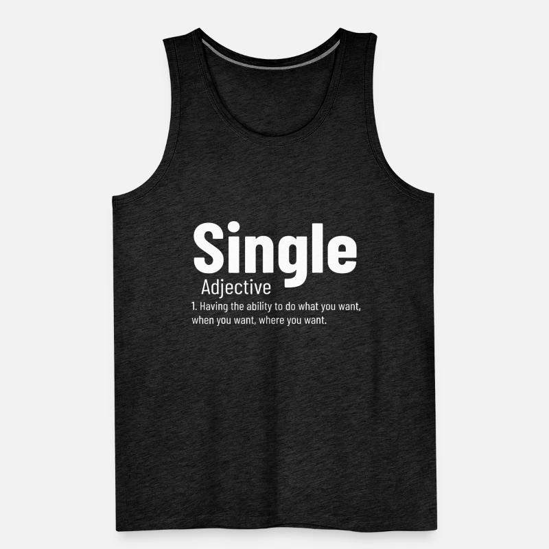 Relationship Single Adjective Definition Funny Sin Men's Premium Organic Tank Top