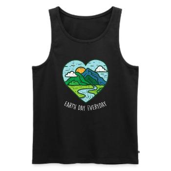 Earth Day Everyday April 22nd Environmentalist Gif - Men's Premium Organic Tank Top - black - Front - Michal (187cm)