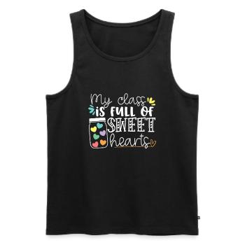 Professeurs Saint-Valentin Ma classe est pleine de Sweeth - Débardeur bio Premium Homme - noir - Devant - Michal (187cm)