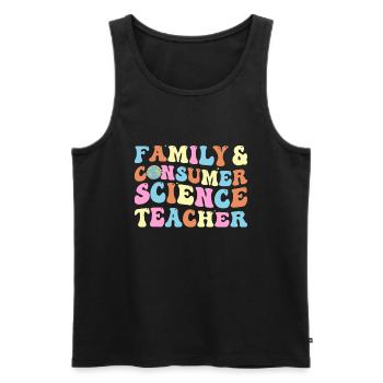 Family and Consumer Science Facs Teacher Back To S - Men's Premium Organic Tank Top - black - Front - AI Model Male 178 light (178cm)