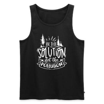 Tag der Erde Teil der Lösung sein, nicht Umweltverschmutzung de - Männer Premium Bio Tank Top - Schwarz - Vorne - AI Model Male 178 light (178cm)