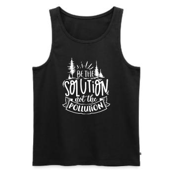 Tag der Erde Teil der Lösung sein, nicht Umweltverschmutzung de - Männer Premium Bio Tank Top - Schwarz - Vorne - AI Model Male 178 light (178cm)