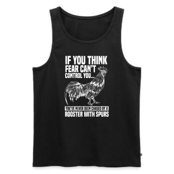 Rooster Chicken Lover Animalchicken ownerchicken f - Men's Premium Organic Tank Top - black - Front - AI Model Male 178 light (178cm)