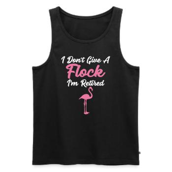I Don't Give A Flock I'm Retired Funny Flamingo - Men's Premium Organic Tank Top - black - Front - Michal (187cm)