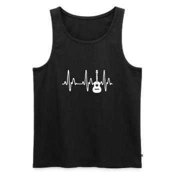 Bass Player - Bass Guitar Player Heartbeatguitar l - Men's Premium Organic Tank Top - black - Front - Michal (187cm)