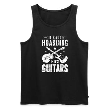 It's Not Hoarding If It's Guitars Player Funny Gui - Men's Premium Organic Tank Top - black - Front - Michal (187cm)