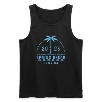 Matching Spring Break Beach Vacation idea - Florid - Men's Premium Organic Tank Top - black - Front - AI Model Male 178 light (178cm)