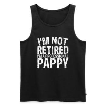 Mens Christmas idea I'm Not Retired I'm A Professi - Men's Premium Organic Tank Top - black - Front - AI Model Male 178 light (178cm)