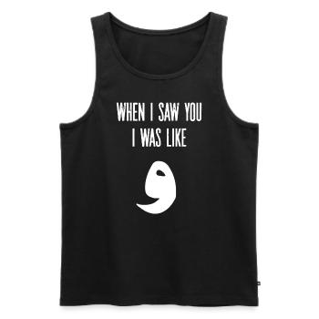 Funny Arabic English Quote Gift For Men or Womentr - Men's Premium Organic Tank Top - black - Front - Michal (187cm)