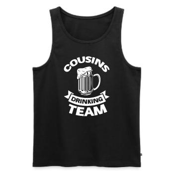 Cousins drinking team Family - Men's Premium Organic Tank Top - black - Front - AI Model Male 178 light (178cm)