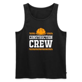 Geburtstag Crew Bau FamilieBauteil - Männer Premium Bio Tank Top - Schwarz - Vorne - AI Model Male 178 light (178cm)