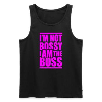 Ich bin nicht herrisch, ich bin die weibliche Erfolgsdame Girlpo - Männer Premium Bio Tank Top - Schwarz - Vorne - AI Model Male 178 light (178cm)