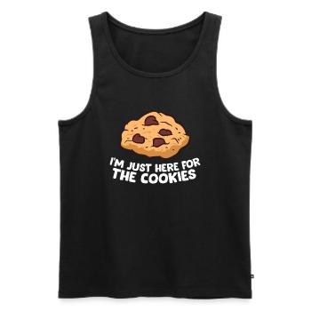 I'm Just Here For The Cookies Funny Christmas Cook - Men's Premium Organic Tank Top - black - Front - Michal (187cm)