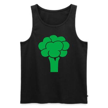 Brocolihealhealing vert - Débardeur bio Premium Homme - noir - Devant - Michal (187cm)