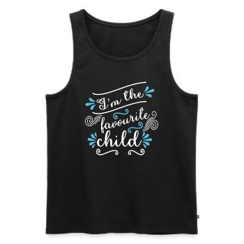 Ich bin das Lieblingskind Lustiger Witz Familien-Matching - Männer Premium Bio Tank Top - Schwarz - Vorne - Michal (187cm)
