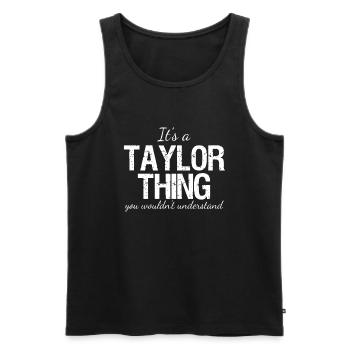 It’s a Taylor Thing - Matching Family Reunion Prid - Débardeur bio Premium Homme - noir - Devant - AI Model Male 178 light (178cm)