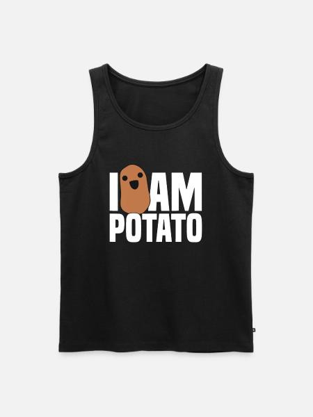 Ich bin Kartoffel - lustige Kartoffel, Essen - Männer Premium Bio Tank Top - Schwarz