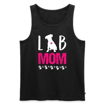 Lab Mom Happy Mother's Day Dog Breed Paw Bark Bone - Men's Premium Organic Tank Top - black - Front - AI Model Male 178 light (178cm)