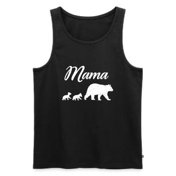 Mama Bär - Mit Zwei Jungen Zwillingsmutter Muttertag Gi - Männer Premium Bio Tank Top - Schwarz - Vorne - Michal (187cm)