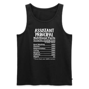 Assistant Principal Nutrition Facts Funnyfunny tea - Men's Premium Organic Tank Top - black - Front - AI Model Male 178 light (178cm)