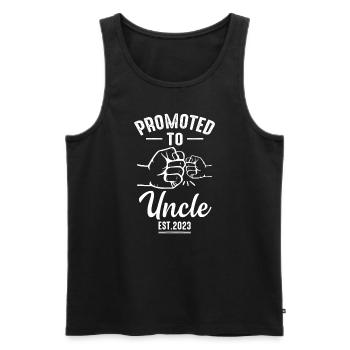 Zum Onkel befördert 2023 - zum ersten Mal anwesend ne - Männer Premium Bio Tank Top - Schwarz - Vorne - Michal (187cm)