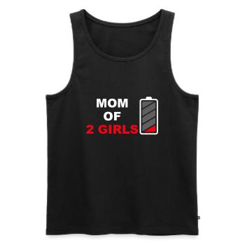 Mom Of 2 Girls Mothers Day Gift From Daughter - Men's Premium Organic Tank Top - black - Front - Michal (187cm)