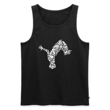 Parkour Freerunner Traceur Kinder Jungen Herren - Männer Premium Bio Tank Top - Schwarz - Vorne - AI Model Male 178 light (178cm)