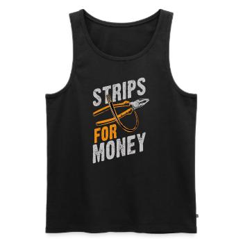 Powerline Electrical Father’s Day Electricians Gif - Men's Premium Organic Tank Top - black - Front - AI Model Male 178 light (178cm)