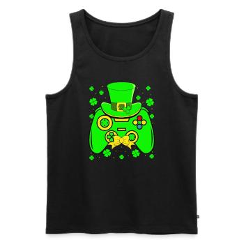 St Patricks Day Jeu vidéo Gaming Gamer Gift Kidsd - Débardeur bio Premium Homme - noir - Devant - Michal (187cm)