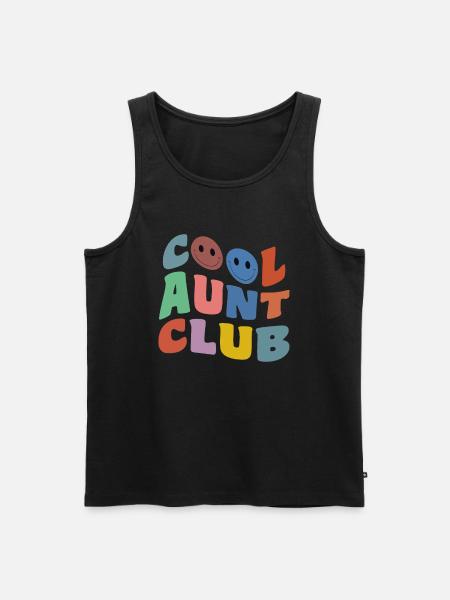Cool Aunt Club Roligt leende Färgglad Cool Aunt Club - Ekologisk premium tanktopp herr - svart