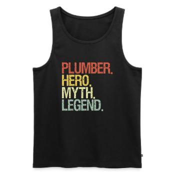 Lustiger KlempnerKlempner Zitatlustiger KlempnerKlempner Mann - Männer Premium Bio Tank Top - Schwarz - Vorne - Michal (187cm)