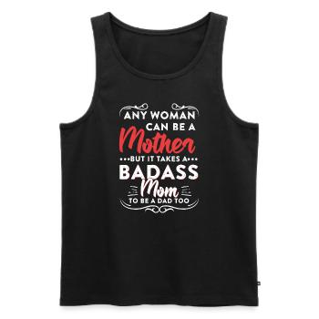 Womens Funny Happy Father's Day To The Best Single - Men's Premium Organic Tank Top - black - Front - Michal (187cm)