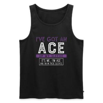 Lustige Asexuelle Stolz Ace Geschenk Im In Diesen Ärmeln A - Männer Premium Bio Tank Top - Schwarz - Vorne - Michal (187cm)