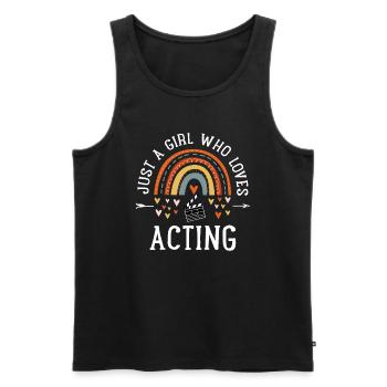 Nur ein Mädchen, das es liebt, zu schauspielern Regenbogengeschenke für die - Männer Premium Bio Tank Top - Schwarz - Vorne - AI Model Male 178 light (178cm)