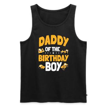 Daddy of the Birthday Boy Construction Worker Bday - Men's Premium Organic Tank Top - black - Front - AI Model Male 178 light (178cm)