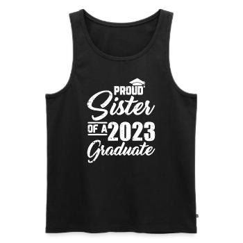 Proud Sister Of A 2023 Graduate Graduation Matchin - Men's Premium Organic Tank Top - black - Front - Michal (187cm)