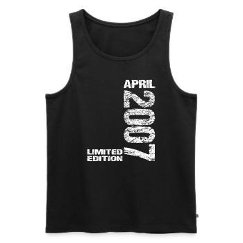 Limitierte Auflage April 2007 16. Geburtstag Jahrgang 2007 - Männer Premium Bio Tank Top - Schwarz - Vorne - AI Model Male 178 light (178cm)