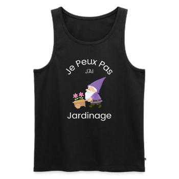 Jardinage Jardin Cadeau Jardinier - Débardeur bio Premium Homme - noir - Devant - Michal (187cm)