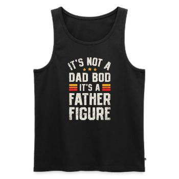 It's Not A Dad Bod It's A Father Figure Funny Fath - Men's Premium Organic Tank Top - black - Front - AI Model Male 178 light (178cm)