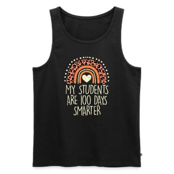 My Students Are 100 Days Smarter 100th Day Of Scho - Men's Premium Organic Tank Top - black - Front - AI Model Male 178 light (178cm)