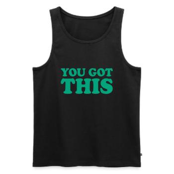 Motivational Testing - For Teachers You Got This - Men's Premium Organic Tank Top - black - Front - AI Model Male 178 light (178cm)