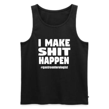 Ich mache Scheiße Lustig Kacken Witz Gastroentero - Männer Premium Bio Tank Top - Schwarz - Vorne - AI Model Male 178 light (178cm)