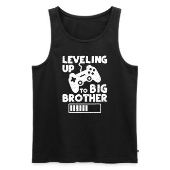 Auf dem Weg zum großen Bruder - Geschwisterbruder gamin - Männer Premium Bio Tank Top - Schwarz - Vorne - Michal (187cm)