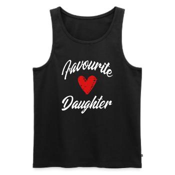 Heart Shaped Graphic Favourite Daughter Siblings - Men's Premium Organic Tank Top - black - Front - AI Model Male 178 light (178cm)