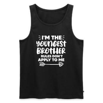 m Der jüngste Bruder Jüngster Geschwisterbruderssis - Männer Premium Bio Tank Top - Schwarz - Vorne - AI Model Male 178 light (178cm)