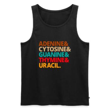 Nucléobases Professeur de biologie Biologiste ADN - Débardeur bio Premium Homme - noir - Devant - Michal (187cm)