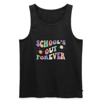 Die Schule ist für immer aus Lehrerpensionierung Boho Flowe - Männer Premium Bio Tank Top - Schwarz - Vorne - Michal (187cm)