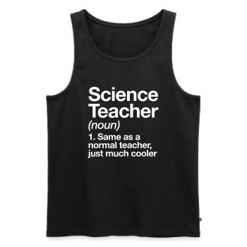 Science Teacher Definition Funny Back To School Fi - Men's Premium Organic Tank Top - black - Front - AI Model Male 178 light (178cm)